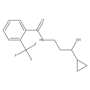 N-(3-cyclopropyl-3-hydroxypropyl)-2-(trifluoromethyl)benzamide结构式
