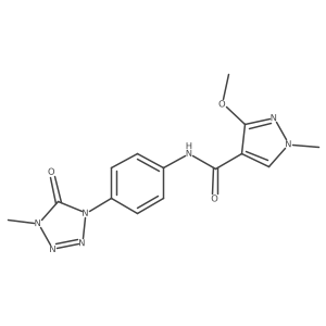 3-methoxy-1-methyl-N-(4-(4-methyl-5-oxo-4,5-dihydro-1H-tetrazol-1-yl)phenyl)-1H-pyrazole-4-carboxamide Structure