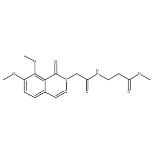 methyl N-[(7,8-dimethoxy-1-oxophthalazin-2(1H)-yl)acetyl]-beta-alaninate结构式