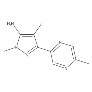 1,4-Dimethyl-3-(5-methyl-2-pyrazinyl)-1H-pyrazol-5-amine结构式
