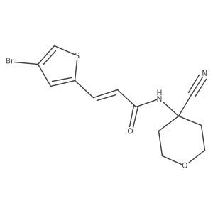(E)-3-(4-Bromothiophen-2-yl)-N-(4-cyanooxan-4-yl)prop-2-enamide Structure