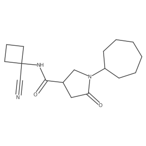 N-(1-cyanocyclobutyl)-1-cycloheptyl-5-oxopyrrolidine-3-carboxamide Structure