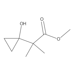 Methyl 2-(1-hydroxycyclopropyl)-2-methylpropanoate结构式