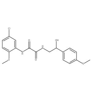 N1-(5-chloro-2-methoxyphenyl)-N2-(2-hydroxy-2-(4-(methylthio)phenyl)ethyl)oxalamide结构式