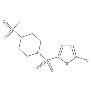 1-((5-Chlorothiophen-2-yl)sulfonyl)-4-(methylsulfonyl)piperidine Structure