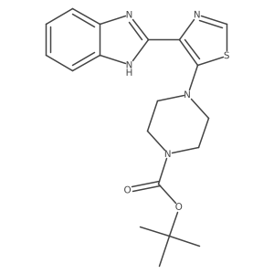 tert-butyl 4-[4-(1H-benzimidazol-2-yl)-1,3-thiazol-5-yl]piperazine-1-carboxylate Structure