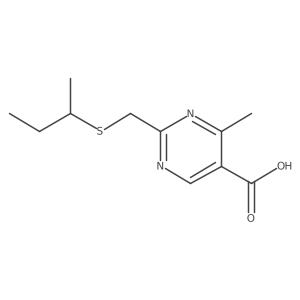 2-((Sec-butylthio)methyl)-4-methylpyrimidine-5-carboxylic acid结构式