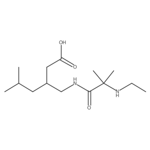 3-{[2-(Ethylamino)-2-methylpropanamido]methyl}-5-methylhexanoic acid Structure