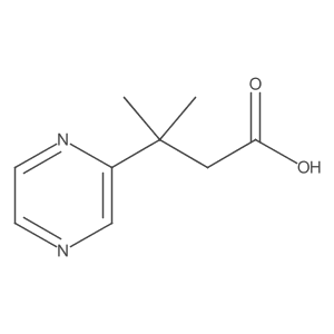 3-Methyl-3-(pyrazin-2-yl)butanoic acid Structure