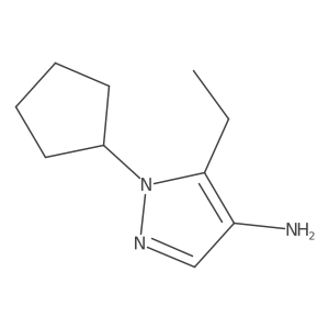 1-cyclopentyl-5-ethyl-1H-pyrazol-4-amine Structure