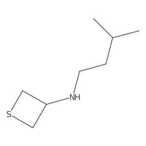 N-(3-methylbutyl)thietan-3-amine结构式