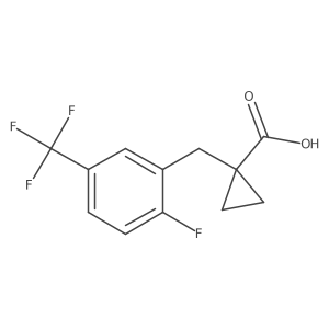 1-{[2-Fluoro-5-(trifluoromethyl)phenyl]methyl}cyclopropane-1-carboxylic acid Structure