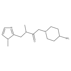 2-(4-Aminopiperidin-1-yl)-N-methyl-N-[(1-methyl-1H-imidazol-2-yl)methyl]acetamide Structure