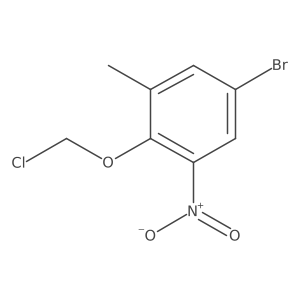 5-Bromo-2-(chloromethoxy)-1-methyl-3-nitrobenzene结构式