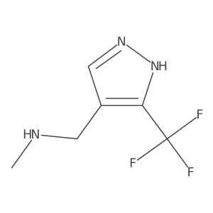 N-methyl-1-(3-(trifluoromethyl)-1H-pyrazol-4-yl)methanamine结构式