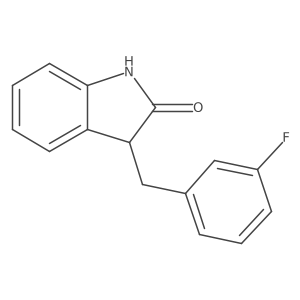 3-(3-Fluorobenzyl)indolin-2-one结构式