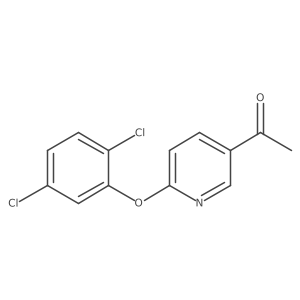 1-[6-(2,5-Dichlorophenoxy)pyridin-3-yl]ethanone Structure