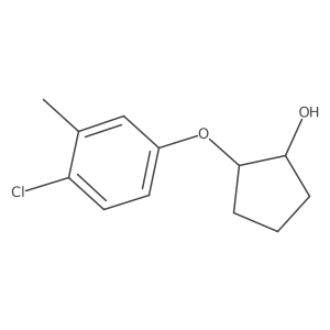 Rel-(1R,2R)-2-(4-chloro-3-methylphenoxy)cyclopentan-1-ol结构式