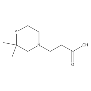 3-(2,2-Dimethylthiomorpholin-4-yl)propanoic acid Structure