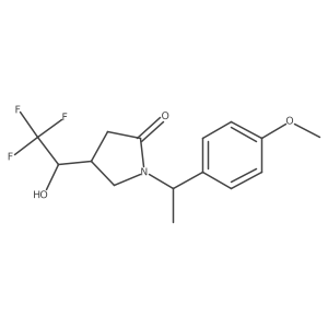(R)-1-((R)-1-(4-Methoxyphenyl)ethyl)-4-((S)-2,2,2-trifluoro-1-hydroxyethyl)pyrrolidin-2-one Structure