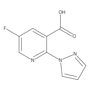 5-Fluoro-2-(1H-pyrazol-1-yl)-3-pyridinecarboxylic acid结构式