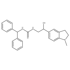 1-Benzhydryl-3-(2-hydroxy-2-(1-methylindolin-5-yl)ethyl)urea结构式