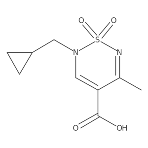 2-(Cyclopropylmethyl)-5-methyl-2H-1,2,6-thiadiazine-4-carboxylic acid 1,1-dioxide Structure