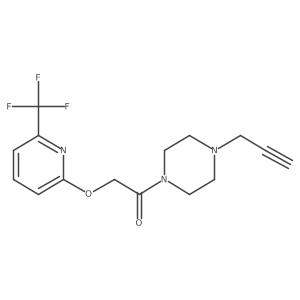1-[4-(Prop-2-yn-1-yl)piperazin-1-yl]-2-{[6-(trifluoromethyl)pyridin-2-yl]oxy}ethan-1-one Structure