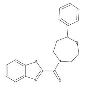 Benzo[d]thiazol-2-yl(7-phenyl-1,4-thiazepan-4-yl)methanone结构式