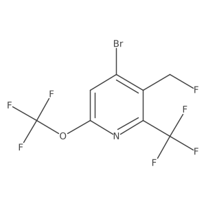 4-Bromo-3-(fluoromethyl)-6-(trifluoromethoxy)-2-(trifluoromethyl)pyridine Structure
