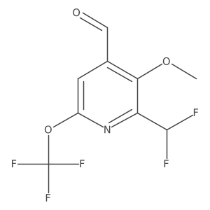 2-(Difluoromethyl)-3-methoxy-6-(trifluoromethoxy)pyridine-4-carboxaldehyde Structure