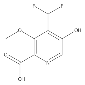 4-(Difluoromethyl)-5-hydroxy-3-methoxypicolinic acid Structure