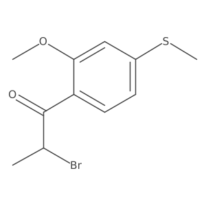 2-(2-Bromopropanoyl)-5-(methylthio)anisole Structure