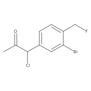 1-(3-Bromo-4-(fluoromethyl)phenyl)-1-chloropropan-2-one结构式