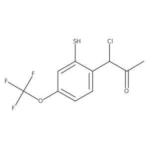 2-(1-Chloro-2-oxopropyl)-5-(trifluoromethoxy)thiophenol Structure