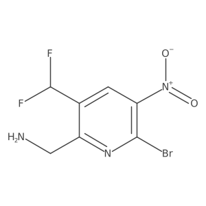 2-(Aminomethyl)-6-bromo-3-(difluoromethyl)-5-nitropyridine Structure