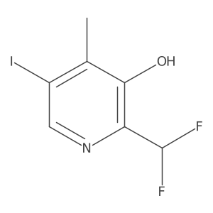 2-(Difluoromethyl)-3-hydroxy-5-iodo-4-methylpyridine结构式