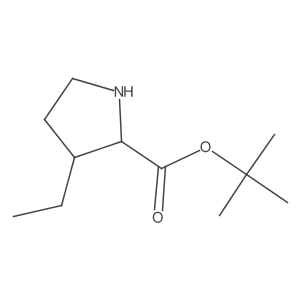Tert-butyl 3-ethylpyrrolidine-2-carboxylate结构式