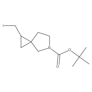 Tert-butyl 1-(iodomethyl)-5-azaspiro[2.4]heptane-5-carboxylate Structure