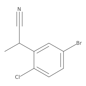 2-(5-Bromo-2-chlorophenyl)propanenitrile结构式