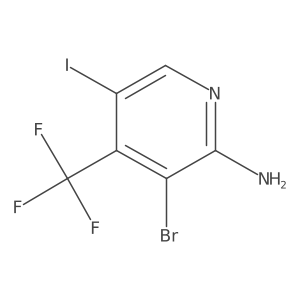 3-Bromo-5-iodo-4-(trifluoromethyl)pyridin-2-amine结构式