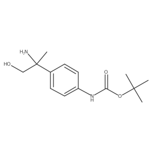 tert-butyl N-[4-(2-amino-1-hydroxypropan-2-yl)phenyl]carbamate Structure
