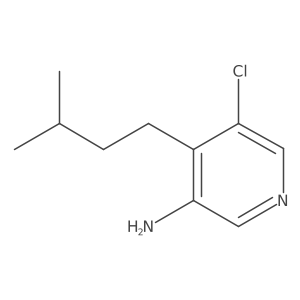 5-Chloro-4-(3-methylbutyl)pyridin-3-amine结构式