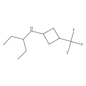 N-(Pentan-3-yl)-3-(trifluoromethyl)cyclobutan-1-amine结构式