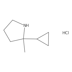 2-Cyclopropyl-2-methylpyrrolidine;hydrochloride结构式