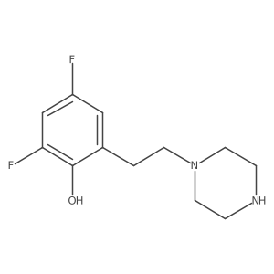 2,4-Difluoro-6-[2-(piperazin-1-yl)ethyl]phenol Structure