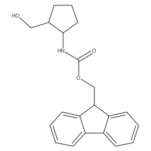 rac-(9H-fluoren-9-yl)methyl N-[(1R,2S)-2-(hydroxymethyl)cyclopentyl]carbamate Structure