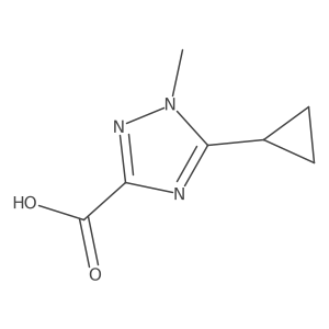 5-Cyclopropyl-1-methyl-1H-1,2,4-triazole-3-carboxylic acid结构式