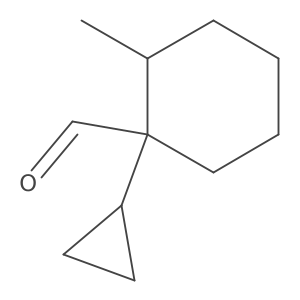 1-Cyclopropyl-2-methylcyclohexane-1-carbaldehyde结构式