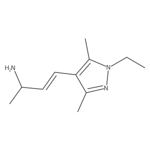 4-(1-ethyl-3,5-dimethyl-1H-pyrazol-4-yl)but-3-en-2-amine结构式
